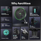 vivosun aerowave e6 gen2 grow tent oscillating clip on a desk or shelf