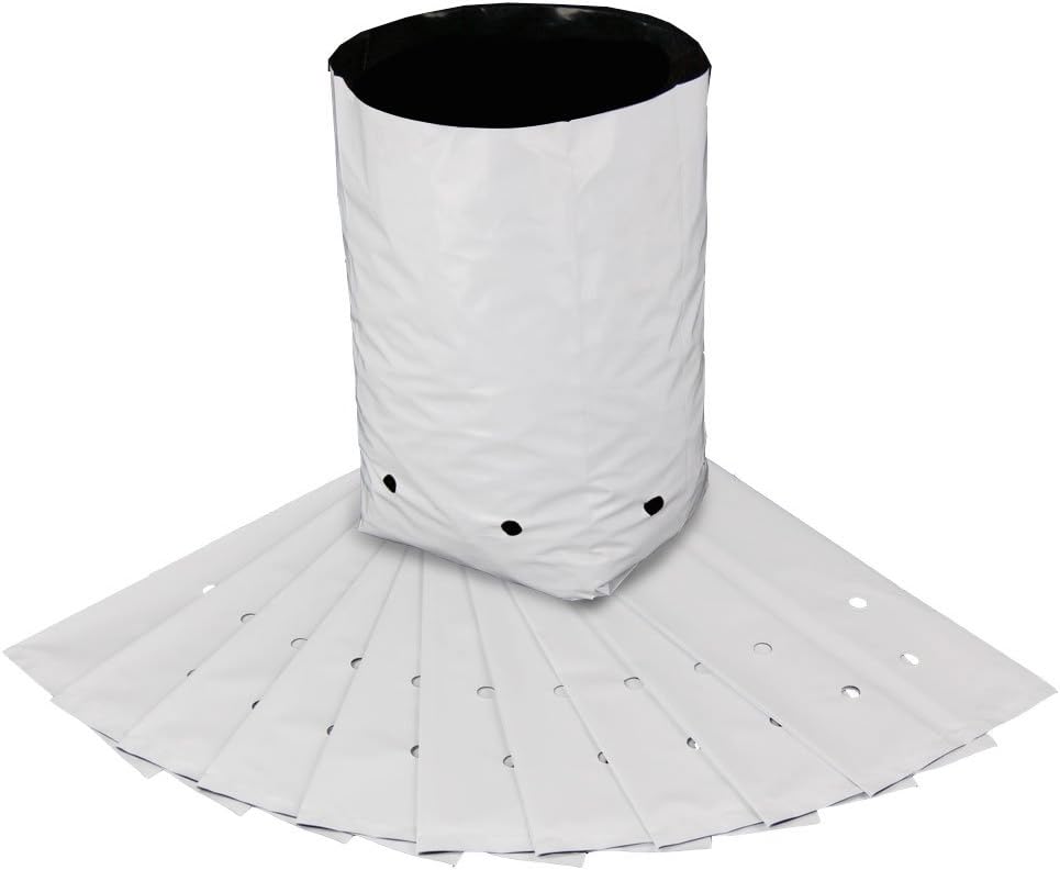 htgsupply indoor/outdoor 1-gallon poly white grow bag planters, main product view