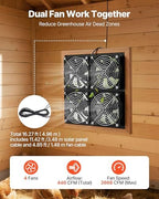 vevor solar powered fan, 25w solar panel with, close-up detail