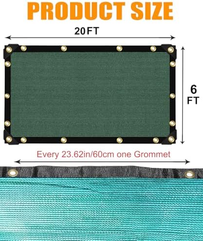 e.share 70% green shade cloth 6ft x 20ft on a desk or shelf