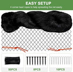 bird netting 25'x50'with 3/4" square mesh, heavy duty, side view