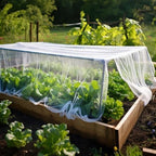 garden netting cover for bird, insect & bug showing dimensions