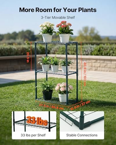 vevor walk-in greenhouse, 78" x 39.4" x 78.7", side view
