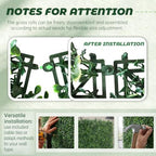 tttm uv-resistant artificial boxwood hedge vine panels: 20"x20", side view