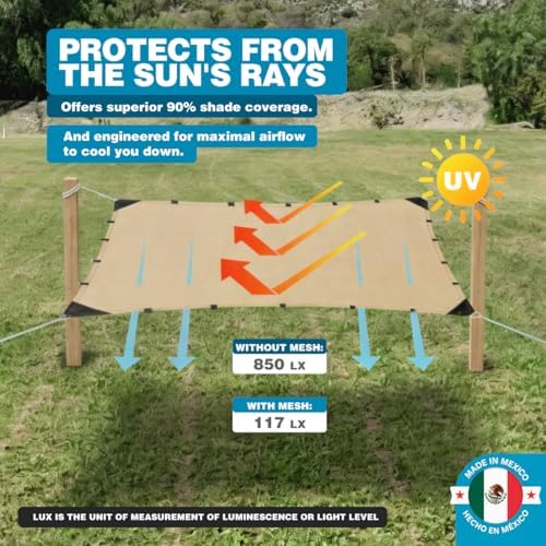 shade cloth 90% 10x12 ft, durable hdpe mesh, close-up detail