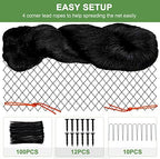 bird netting 50'x100' heavy duty nylon net with, side view