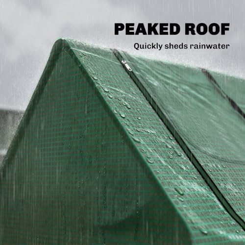 outsunny 6' x 3' x 3' portable greenhouse, front angle view