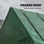 outsunny 6' x 3' x 3' portable greenhouse, front angle view