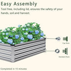 diiyiv 2pcs 12x4x1ft galvanized raised garden bed kit,vegetable on a desk or shelf
