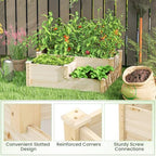 giantex raised garden bed, wood planter box for on a desk or shelf
