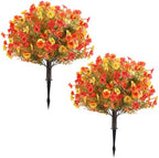 27.5" artificial topiary fall flowers w/stake for fall, view 9