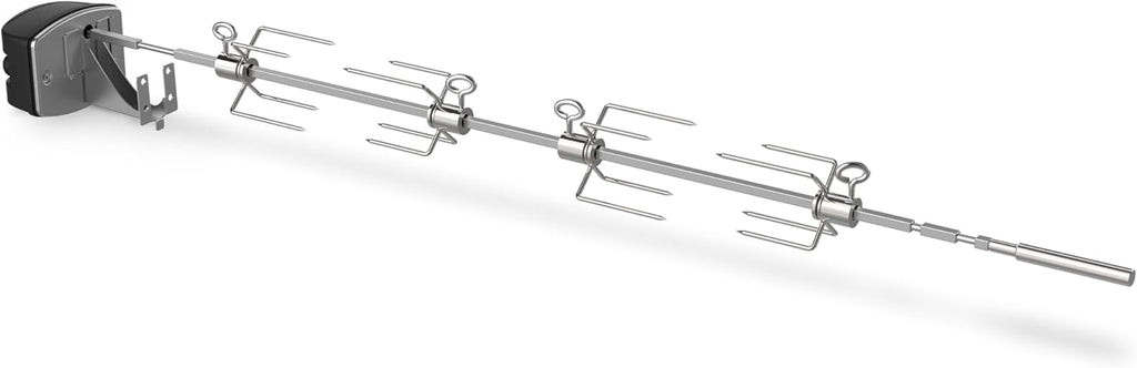 Weber® Rotisserie for Genesis 4‑Burner & 36" Pellet Grills | Stainless-Steel Shaft, Secure Forks for All Cuts, Electric‑Powered, Fits Genesis II/II LX 400 Series & Searwood 600 XL