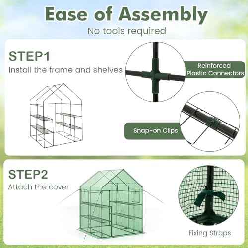 happygrill greenhouse for outdoors, portable greenhouse with pe, package contents