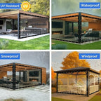 covers & all heavy duty clear vinyl tarp shown in use