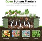 g good gain 3pcs raised garden beds, metal, side view