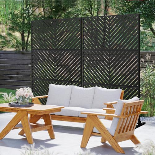 metal privacy screen outdoor 72" h×47" w,freestanding decorative on a desk or shelf