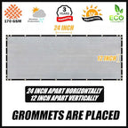 royal shade 6' x 10' gray fence privacy, side view