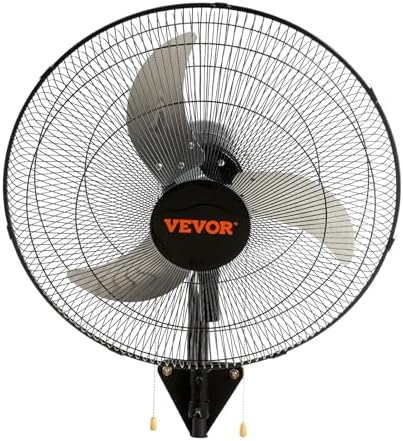 vevor 20 inch wall mount fan, oscillating, 3-speed, view 12