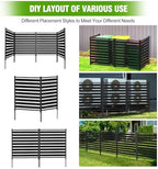 metal air conditioner fence 3 panels - 40.27" showing dimensions