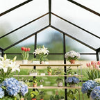 6x4 ft greenhouse with polycarbonate panels vent, dark, package contents