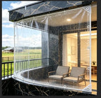 clear tarp 14mil heavy duty clear vinyl plastic showing dimensions