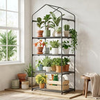 superlele mini greenhouse, plant stand for indoor outdoor shown in use