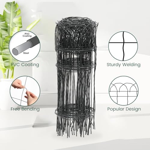 proworx black small garden fence border curve wire, package contents