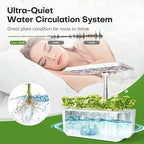 ahopegarden indoor garden hydroponics growing system: 10 pods showing dimensions