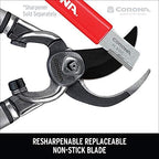 corona sl 7280 forged pro cut bypass lopper showing dimensions