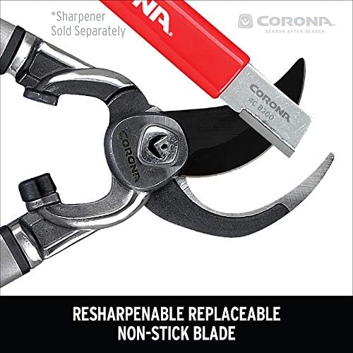corona sl 7280 forged pro cut bypass lopper showing dimensions