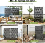 qinptwut 72" metal privacy screen, outdoor freestanding privacy, package contents