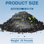 timgle 25 lbs activated charcoal bulk coconut granular shown in use