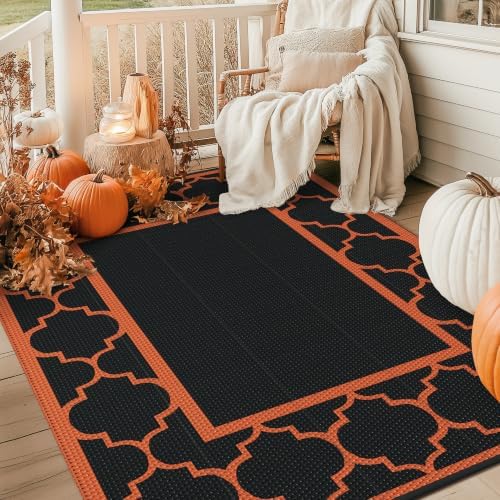 genimo outdoor rug, waterproof plastic rugs for patio, close-up detail