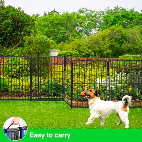 garden fencing 40 inch high, dog fence outdoor showing dimensions
