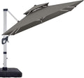 ABCCANOPY Patio Umbrella Cantilever Double Top Outdoor Offset Umbrella with 360° Rotation