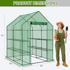 outvita walk-in greenhouse, 3 tiers 8 shelves, durable shown in use