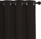 NICETOWN Room Divider Curtain 132 Inches Long, Wide Blackout Sliding Door Curtain for Bedroom, Room Darkening Privacy Window Curtain for Patio Door (1 Panel Set, Toffee Brown, 80 x 132 Inch)