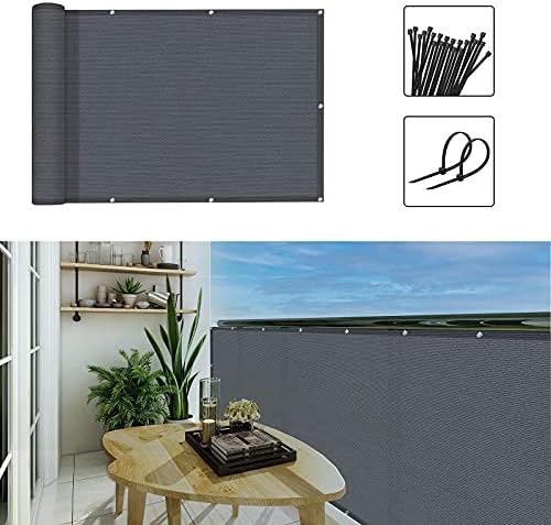 3'x20'balcony privacy screen cover fence cover uv protection on a desk or shelf
