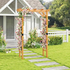 happygrill 7 ft wooden garden arch for climbing, main product view