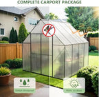 8x8 ft greenhouse for outdoors, heavy-duty polycarbonate greenhouse on a desk or shelf