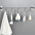 8 Pack S Hooks for Hanging, 3.5 inch Heavy Duty Metal S Hooks with Safety Buckle S Shaped Hooks Pot Rack Closet Hooks for Hanging Plants, Clothes, Kitchen Utensil, Pots, Pans, Bags (Black)