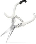 VIVOSUN Pruning Shears for Gardening, Q-Shaped Garden Scissors for Plants | Straight Precision Stainless Steel Blades, Comfort Ergonomic Grips, Ideal Snip for Deadheading, Trimming & Shaping Plants