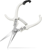 VIVOSUN Pruning Shears for Gardening, Q-Shaped Garden Scissors for Plants | Straight Precision Stainless Steel Blades, Comfort Ergonomic Grips, Ideal Snip for Deadheading, Trimming & Shaping Plants