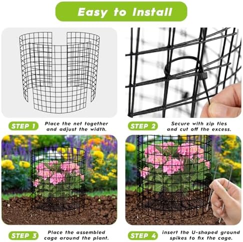 plant protectors from animals wire plant protector cage, side view