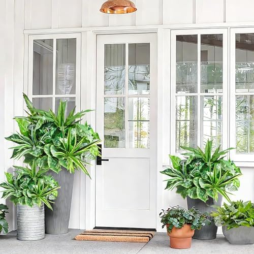 artificial plants for outdoors faux greenery leaves uv showing dimensions