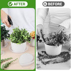 GREANER Plant Saucers for Indoors, 30 Packs Durable Plastic Plant Trays for Pots, Clear Plastic Flower Plant Pot Saucer for Indoor Outdoor Garden（4 Inch