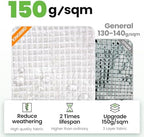 king bird premium 10x7x7ft greenhouse for outdoors, galvanized showing dimensions
