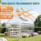 evereco 6 pcs greenhouse panel, 8'ft x 2'ft shown in use