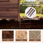 giantex 2 panels wooden privacy fence with stakes, package contents