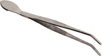 Bonsai Tweezers, Curved Tip Stainless Steel Professional Potted Plant Tweezers with Spatula, for Garden Bonsai Soil Loosening and Changing Pots
